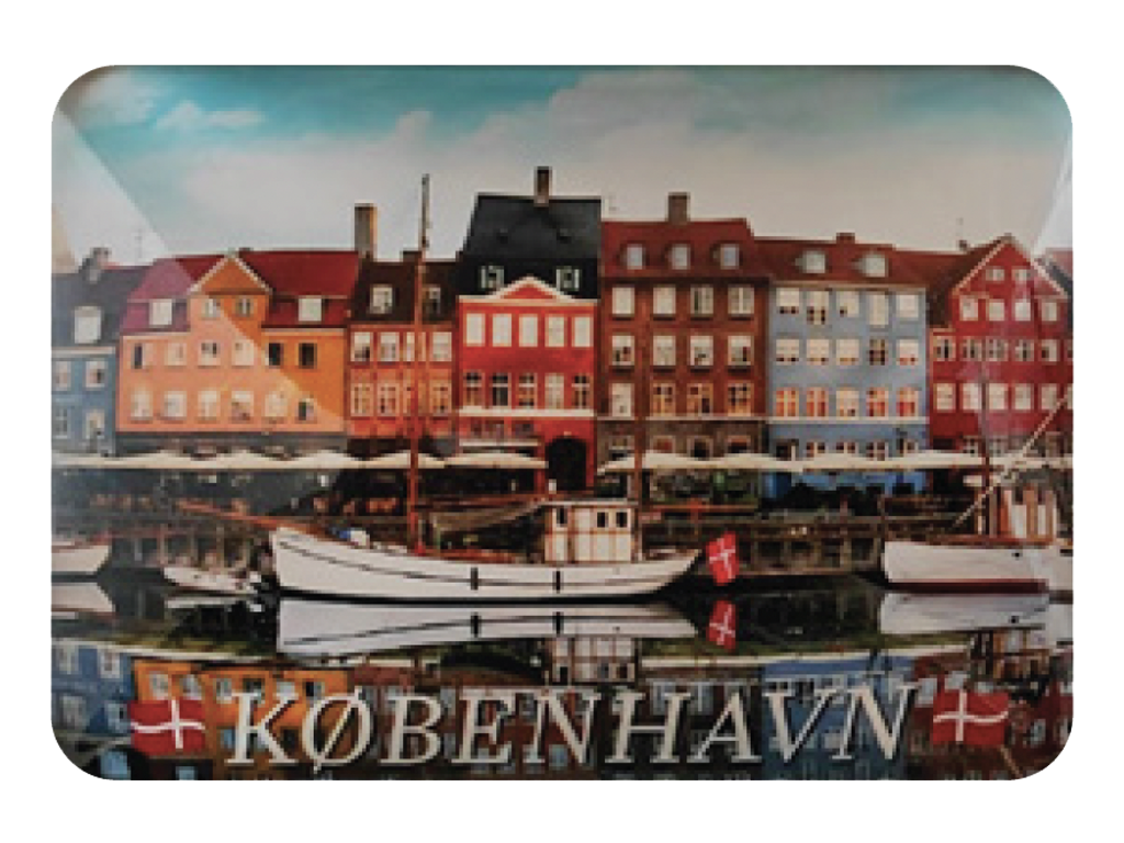 Glass Magnet, Nyhavn Small Flags