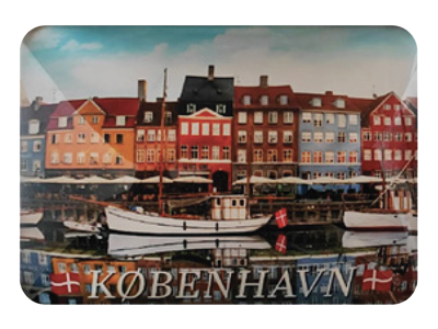 Glass Magnet, Nyhavn Small Flags
