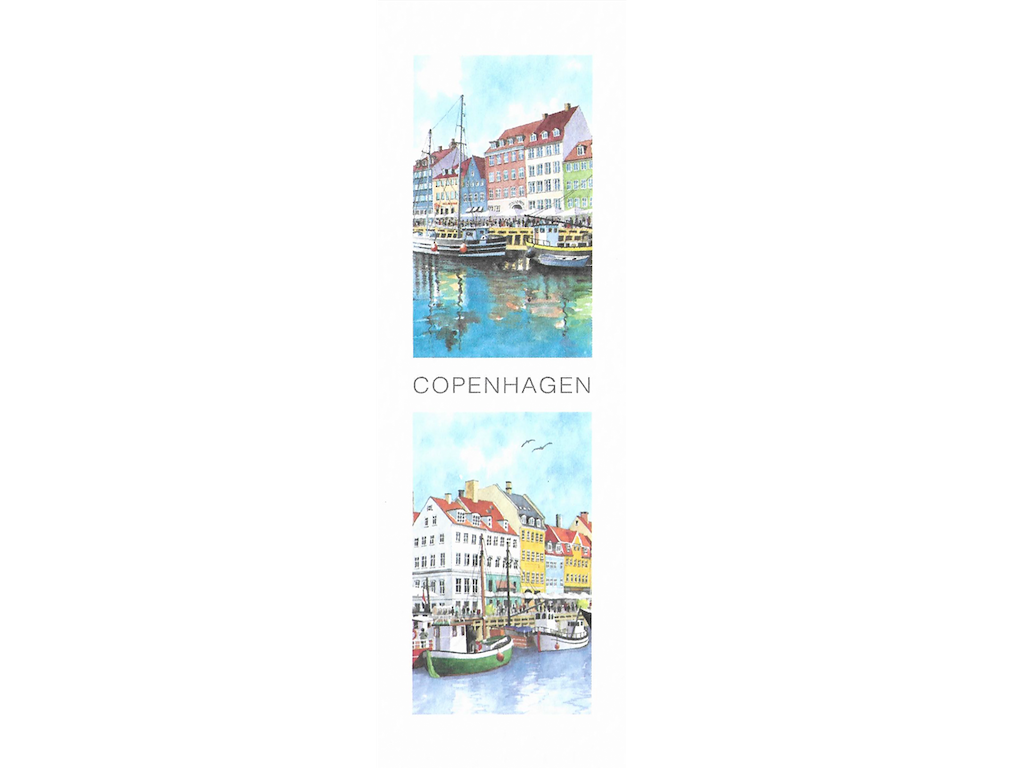 Bookmark, Nyhavn Boats, 5.5 x 17 cm