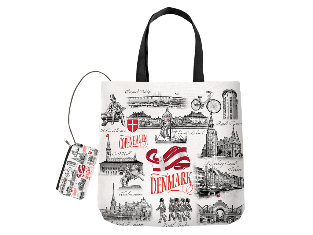 Foldable Bag, Black & White