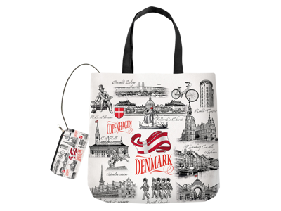 Foldable Bag, Black & White