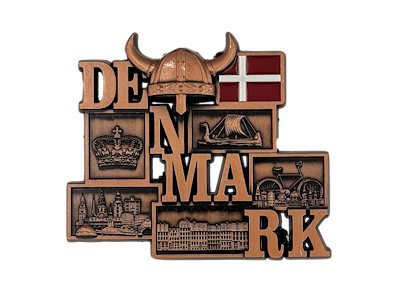 Magnet, Danmark Hjelm Bronze