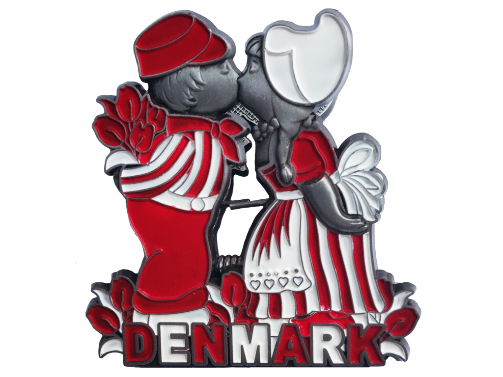 Clip Magnet Kissing Couple Tin