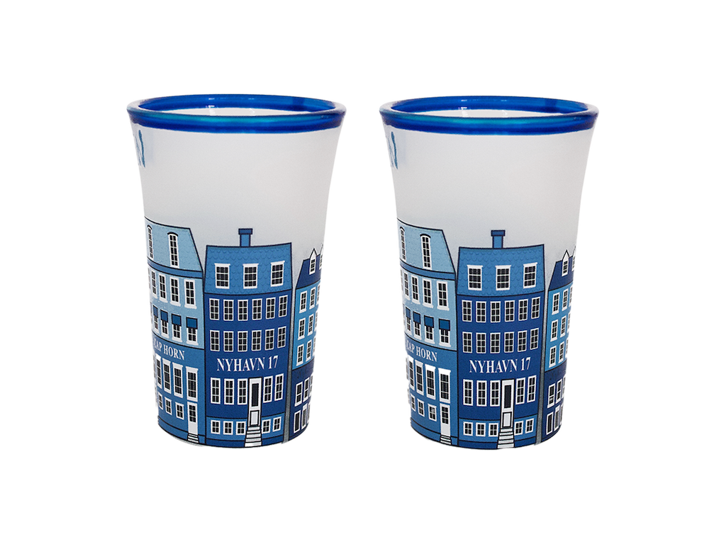 Shotglasses Nyhavn Frosted Blue 2 Pcs.