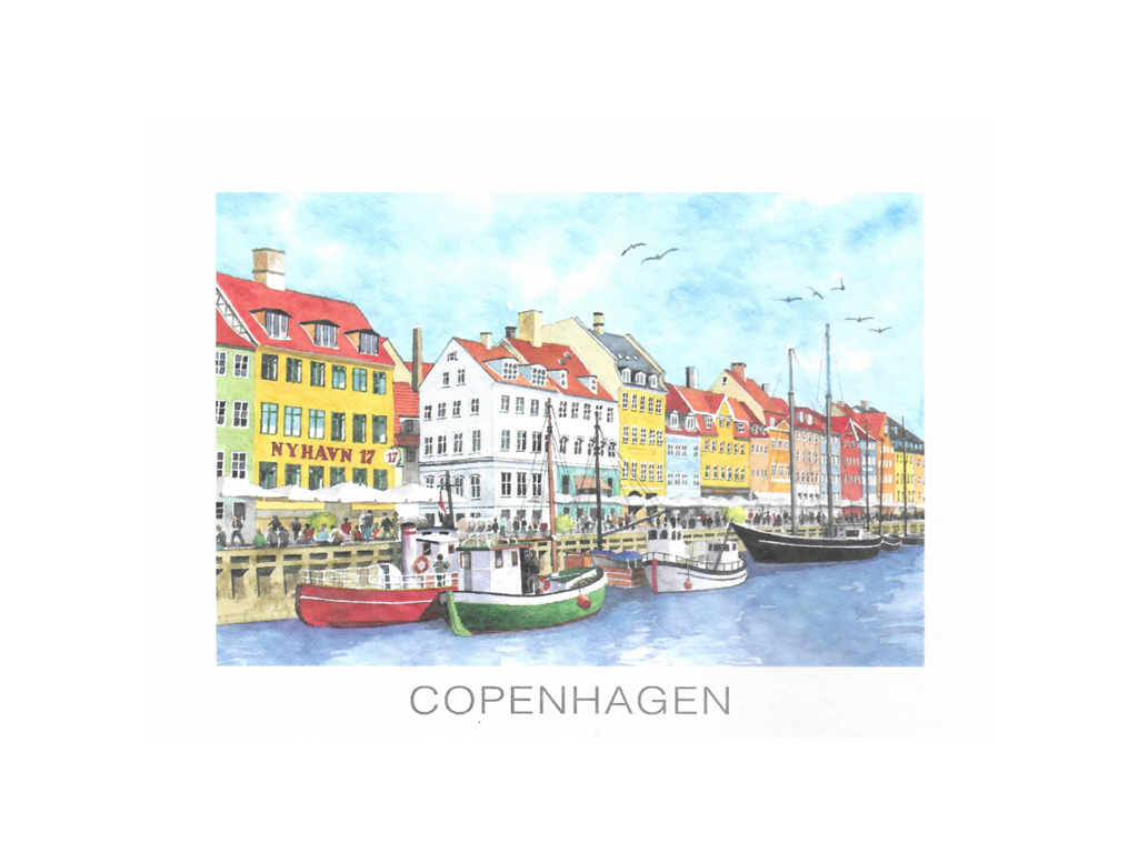 Postkort Nyhavn 17 16,5 x 12 cm.