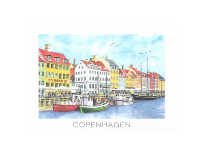 Postkort Nyhavn 17 16,5 x 12 cm.