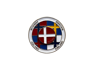 Pin Spinning Nordic Flag
