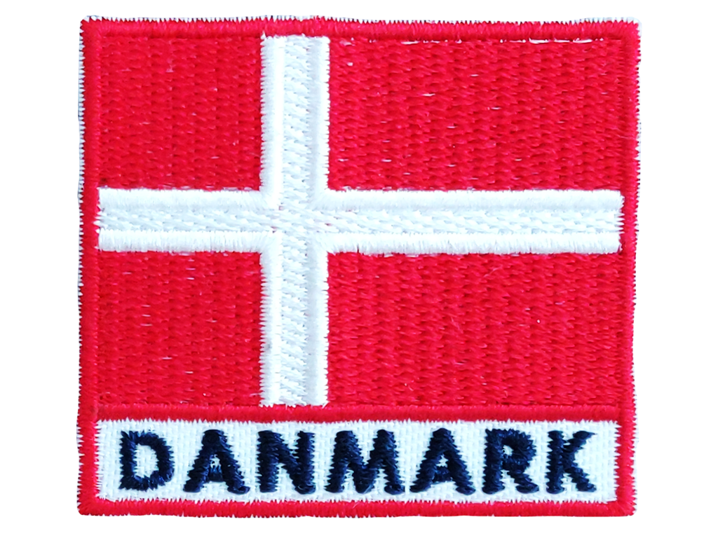 Patch Dannebrog Text Denmark Small