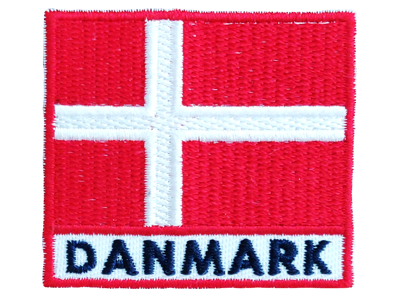 Patch Dannebrog Text Denmark Small