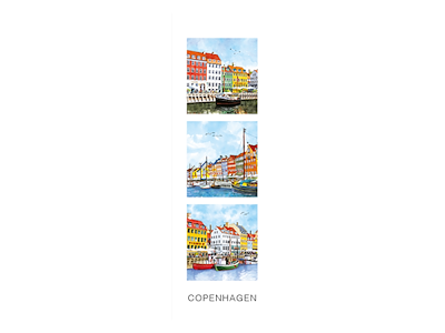 Postkort, Nyhavn Nr. 1 5,5x17cm 
