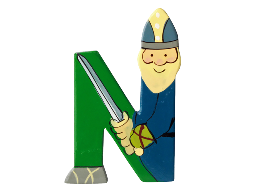 Wooden Letter Viking N