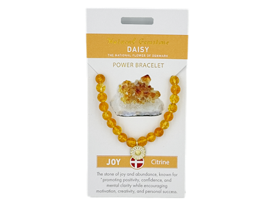 Armbånd Citrin m/Blomst