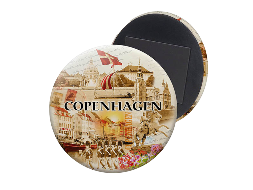 Magnet, Soft Touch, Round, Retro CPH