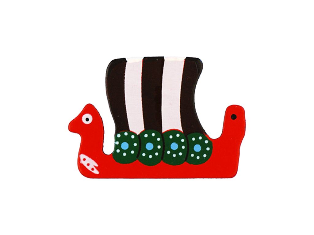 Magnet Viking Ship Red