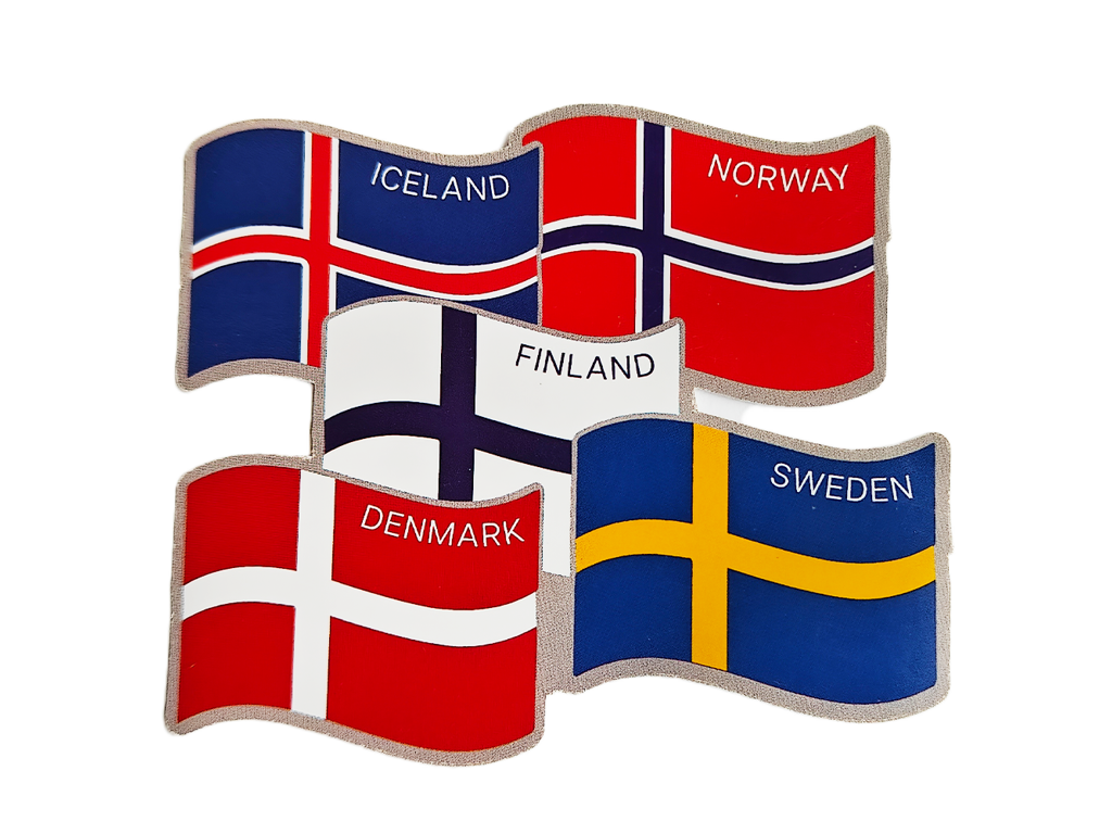 Sticker, Nordic Flags