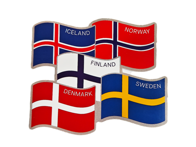 Sticker, Nordic Flags