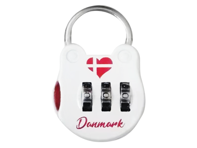 Suitcase Lock Heart Flag