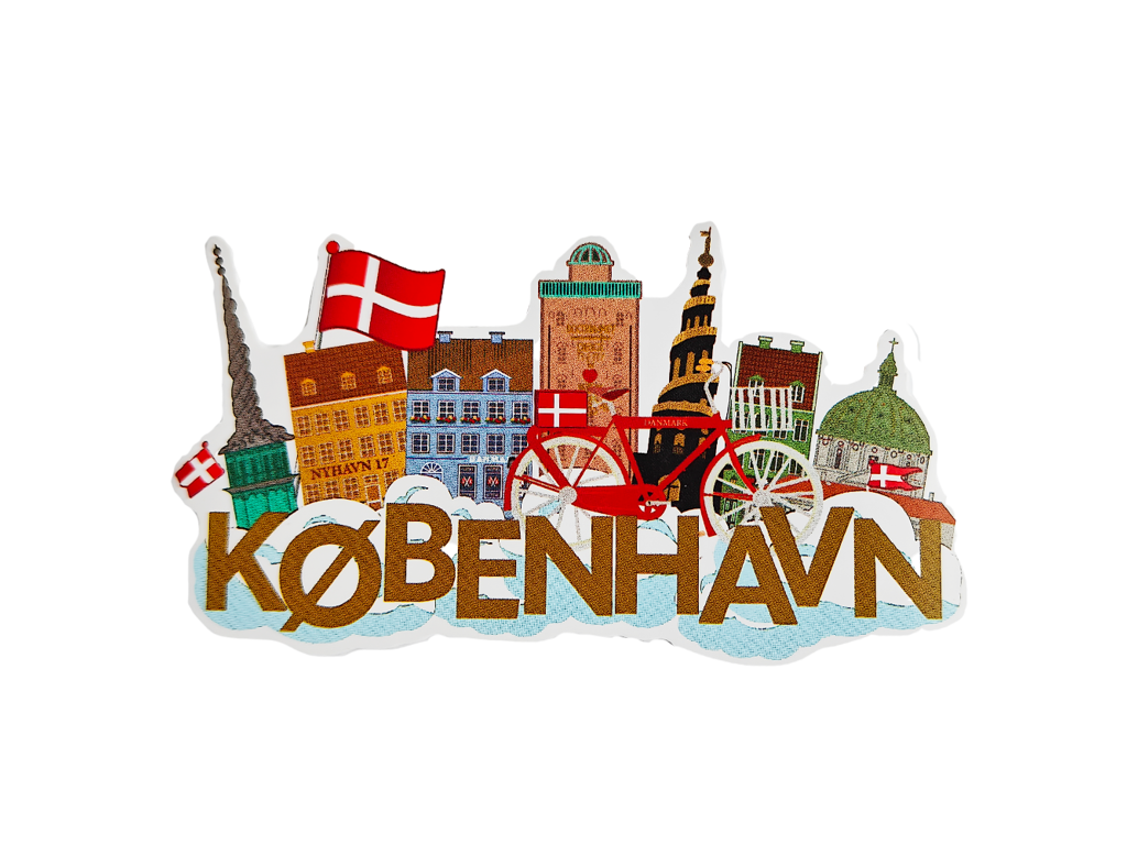 Sticker, Copenhagen Towers Clouds
