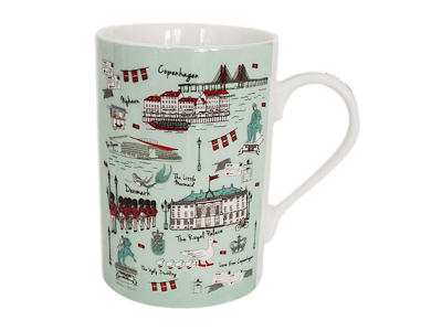 Mug Copenhagen Collage Green