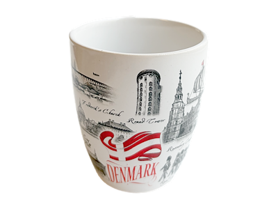 Mug With Spoon Small, Black & White