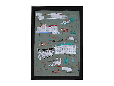 Tea Towel Copenhagen Collage