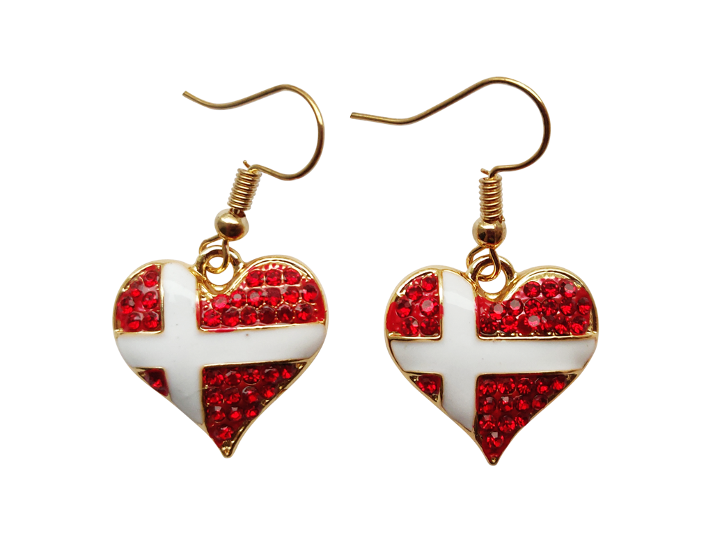 Earrings Heart Flag Gold