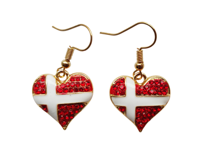 Earrings Heart Flag Gold