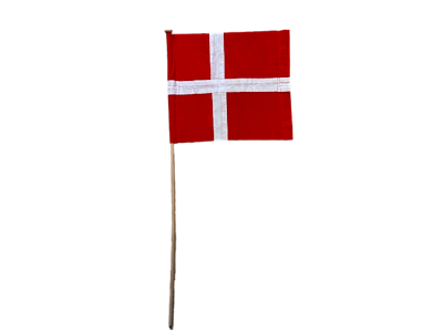 Danmarks flag på Pind (stor)