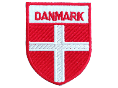 Patch Dannebrog Coat Of Arms Text Denmark Small