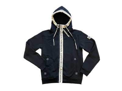 Hoodie, m/lynlås Kbh/Cph