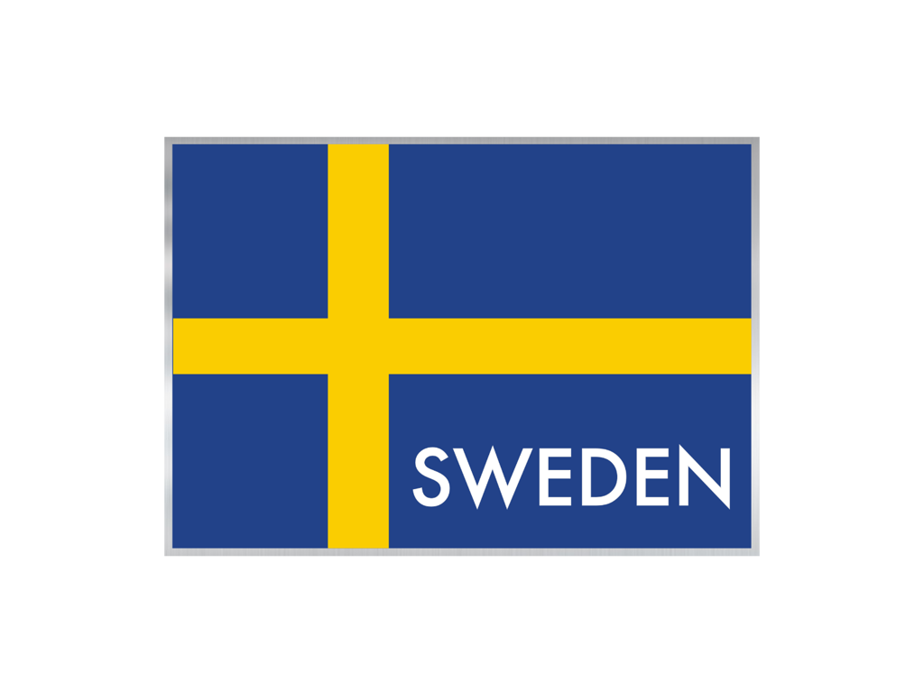 Sticker Flag Sweden Foil 7.5x5.5 cm