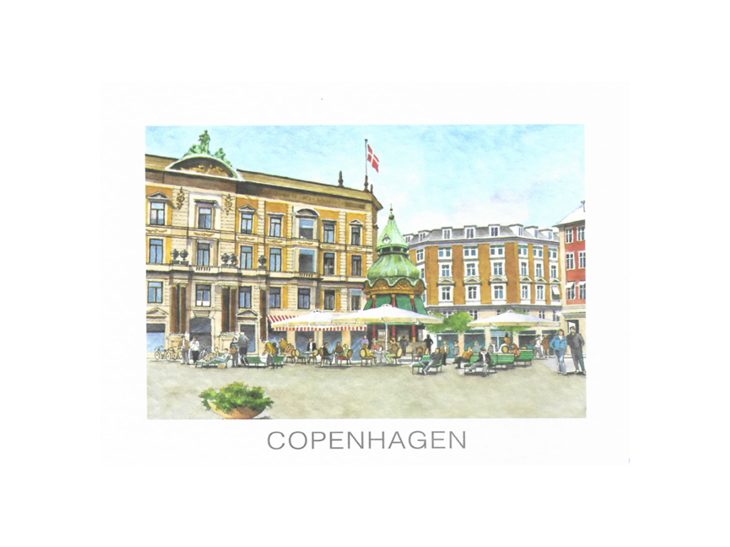 Postcard, Café, Kongens Nytorv, 16.5 x 12 cm