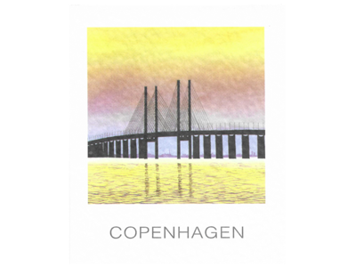 Postcard – Øresund Bridge, 10 x 12 cm