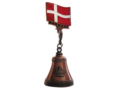 Magnet Flag With Hanging Bell Bronze
