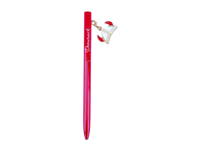 Pen, Red With Viking Helmet
