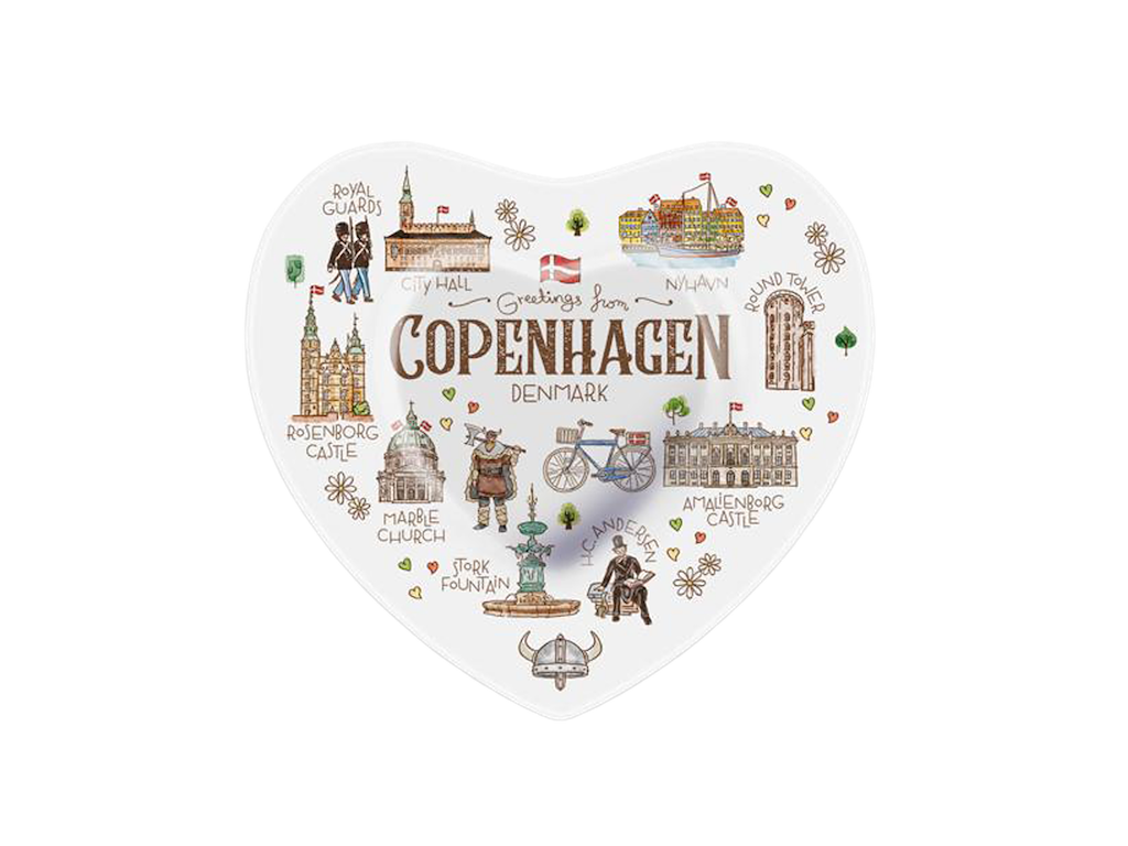 Glas askebæger, Hjerte Akvarel CPH