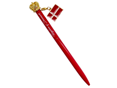 Pen, Red With Flag