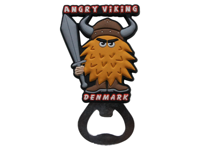 Bottle Opener Angry Viking Orange