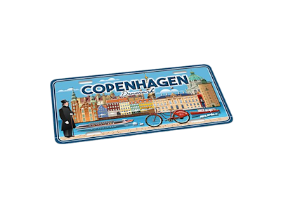 Metalskilt - 30x15,5 cm. Bygninger CPH