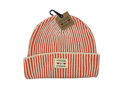 Beanie stribet gul/grøn