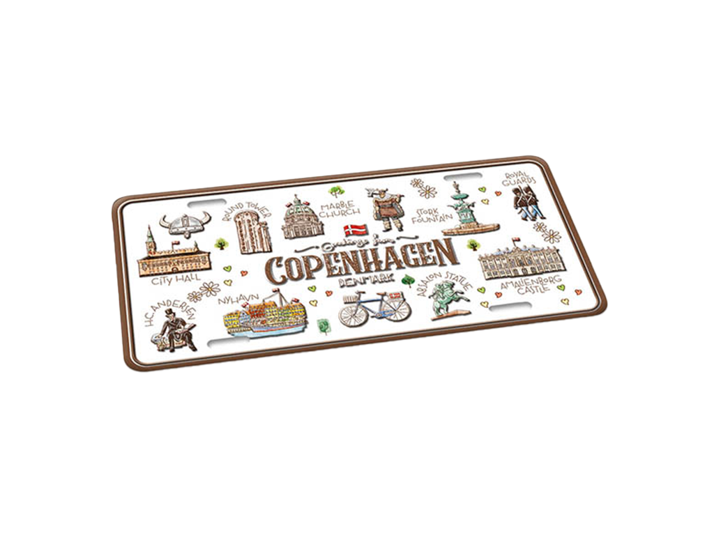 Metal Sign, Akvarel CPH 30x15,5 cm.
