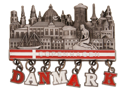 Magnet Towers Of Copenhagen Danmark Pewter