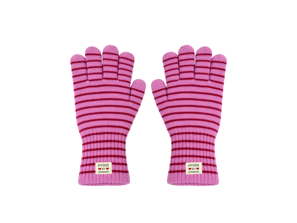 Vanter pink/rød m. Fingertouch
