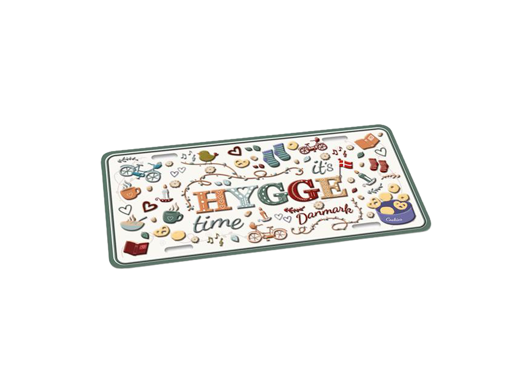 Metalskilt - 30x15,5 cm. Hygge Collage