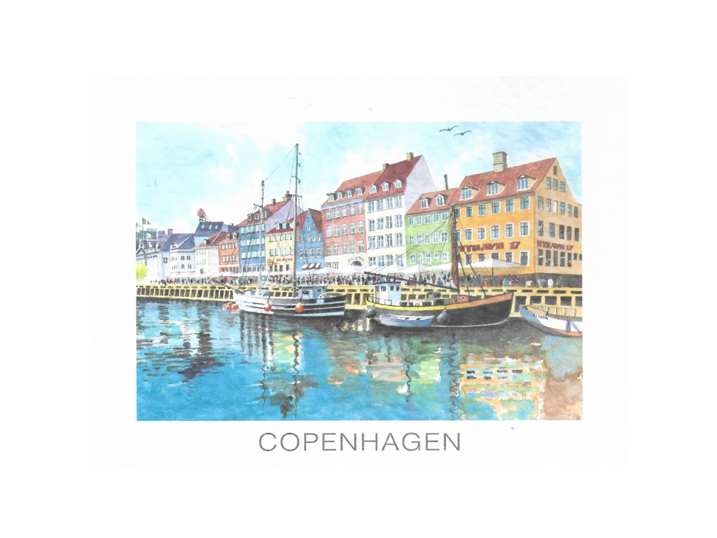 Postcard – Nyhavn Ships, 16.5 x 12 cm