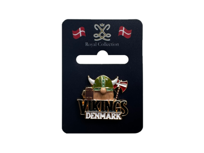 Pin Old Viking w/Flag