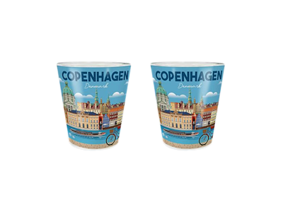 Shotglas, Frosted Bygninger CPH