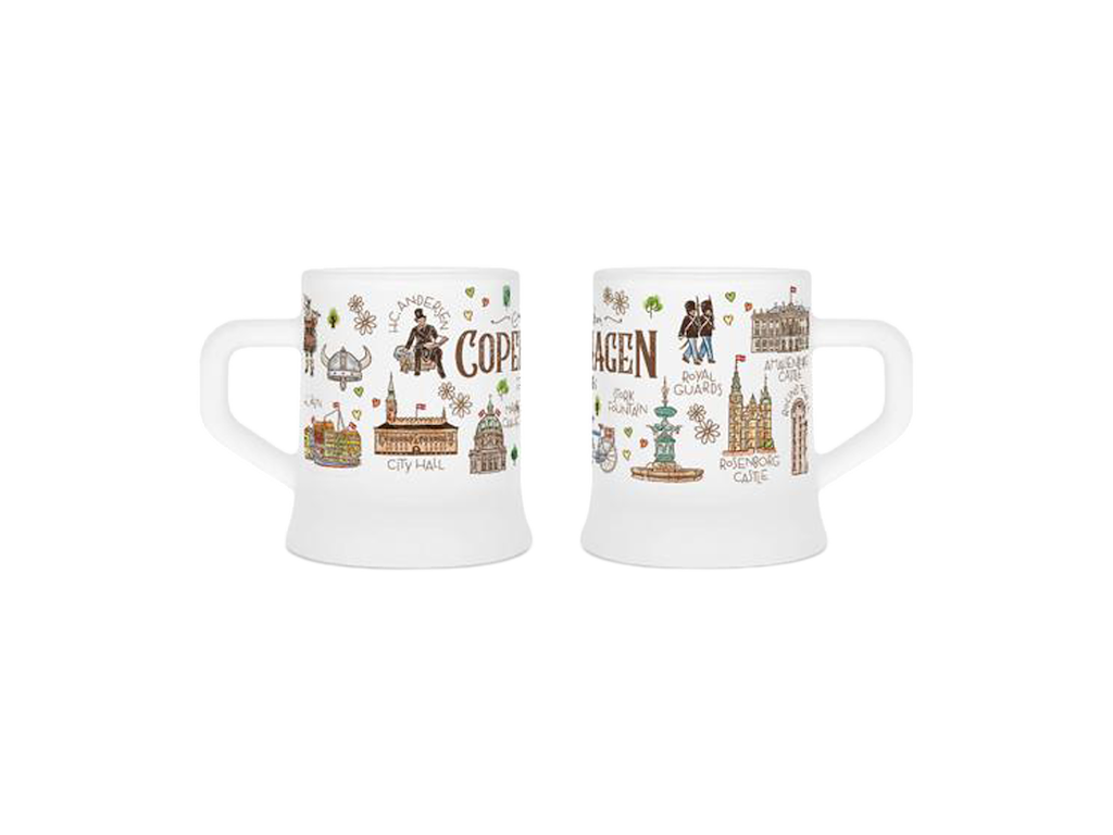 Glasshot med håndtag Akvarel CPH