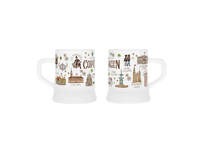 Glasshot med håndtag Akvarel CPH