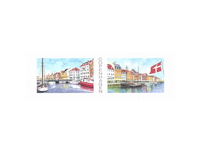 Bookmark, Nyhavn Bridge / Flag 17 x 5,5 cm.